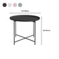 Cross Legs Tray Top Coffee Table Round Metallic Cocktail Table Clearhalo 'Coffee & Accent Tables' 'Coffee Tables' 'coffee_tables' 'furn' 'furn_coffee_tables' 'Furniture' 'Living Room Furniture' 1200x1200_171e31ef-706c-419a-86cc-c2447a88be16