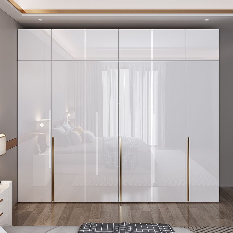 Contemporary Wooden Wardrobe White Colour Soft Close Door Wardrobe Closet Clearhalo 'Armoires & Wardrobes' 'armoires_wardrobes' 'Bedroom Furniture' 'furn' 'furn_armoires_wardrobes' 'Furniture' 1200x1200_171e6cb4-422f-4b8b-b13f-8dca413babfa