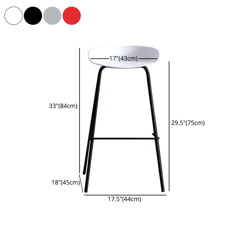 Industrial Metal Kitchen Dining Room Armless Stool Low Back Bar Stool Clearhalo 'Bar Furniture' 'Bar Stools' 'bar_stools' 'furn' 'furn_bar_stools' 'Furniture' 'furniture_bar_stools' 'Kitchen & Dining Furniture' 1200x1200_171f3490-2328-43c2-94f0-c12d9ad407f9