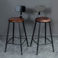 1/3/5 Pieces Round Wooden Bar Table Set Industrial Pub Table Set with Metal Stools