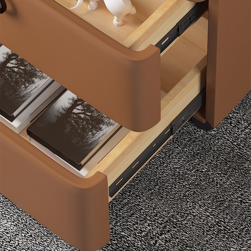 Contemporary Solid Wood Nightstand 23" Tall Night Table with Glass Top Clearhalo 'Bedroom Furniture' 'furn' 'furn_night_stand' 'Furniture' 'night_stand' 'Nightstands' 1200x1200_17225664-93bb-472a-8252-100ad1998823