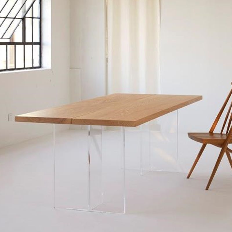 Pine Wood Top Dining Table Contemporary Rectangle Dining Table with Double Pedestal Base Clearhalo ' dining_table' 'Dining Tables & Seating' 'Dining Tables' 'furn' 'furn_dining_table' 'Furniture' 'furniture_dining_table' 'Kitchen & Dining Furniture' 'kitchen&dining_furn' 'kitchen' 'kitchen_dining_table' 1200x1200_17233e55-26d6-42b1-bd40-c621bf0c9fa3