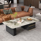 Modern Rectangular Slate Sled Coffee Table with Storage White Cocktail Table Clearhalo 'Coffee & Accent Tables' 'Coffee Tables' 'coffee_tables' 'furn' 'furn_coffee_tables' 'Furniture' 'furniture_coffee_tables' 'Living Room Furniture' 1200x1200_1725525c-beee-4beb-ac3f-13df2a64bec8