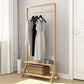 Contemporary Style Coat Hanger Double Shelves Solid Wood Coat Rack for Living Room Clearhalo 'Entry & Mudroom Furniture' 'furn' 'furn_hall_tree_coat_racks' 'Furniture' 'Hall Trees & Coat Racks' 'hall_tree_coat_racks' 1200x1200_1725da9c-a189-4828-91ca-e54521ed2ac0