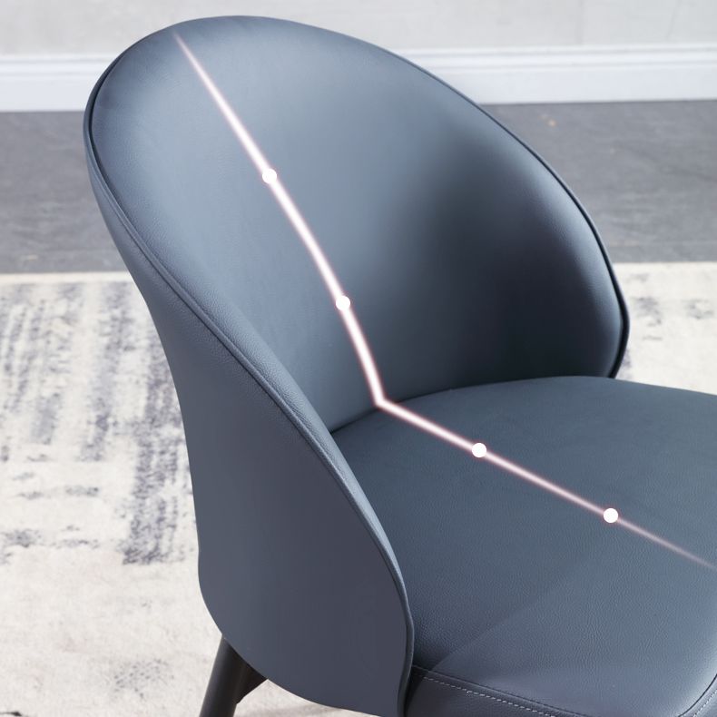 Metal Base Indoor Chair 20'' Wide Parsons Leather Chair for Restaurant Clearhalo ' kitchen&dining_furn' 'Dining Chairs' 'Dining Tables & Seating' 'dining_chair' 'Furniture' 'furniture_dining_chair' 'Kitchen & Dining Furniture' 'kitchen' 1200x1200_172636c5-67b1-42cd-a604-71933f74f085