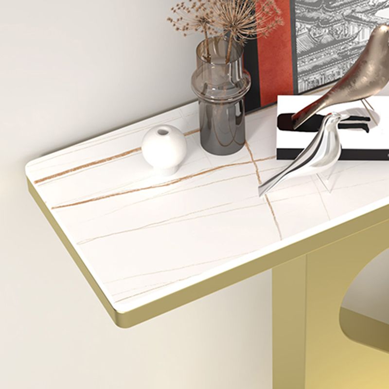 グラム長方形の鉄コンソールテーブルステイン耐性台座屋外コンソールテーブル