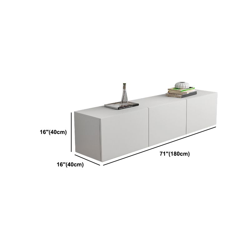 12 / 16 - Inch TV Console Faux Wood TV Console Stand With Cabinets / Drawers in White Clearhalo 'furn' 'furn_tv_stands_entertainment_centers' 'Furniture' 'Living Room Furniture' 'TV Stands & Entertainment Centers' 'TV Stands & Media Storage Furniture' 'tv_stands_entertainment_centers' 1200x1200_17283845-4279-40a1-b599-bf600c6af2aa