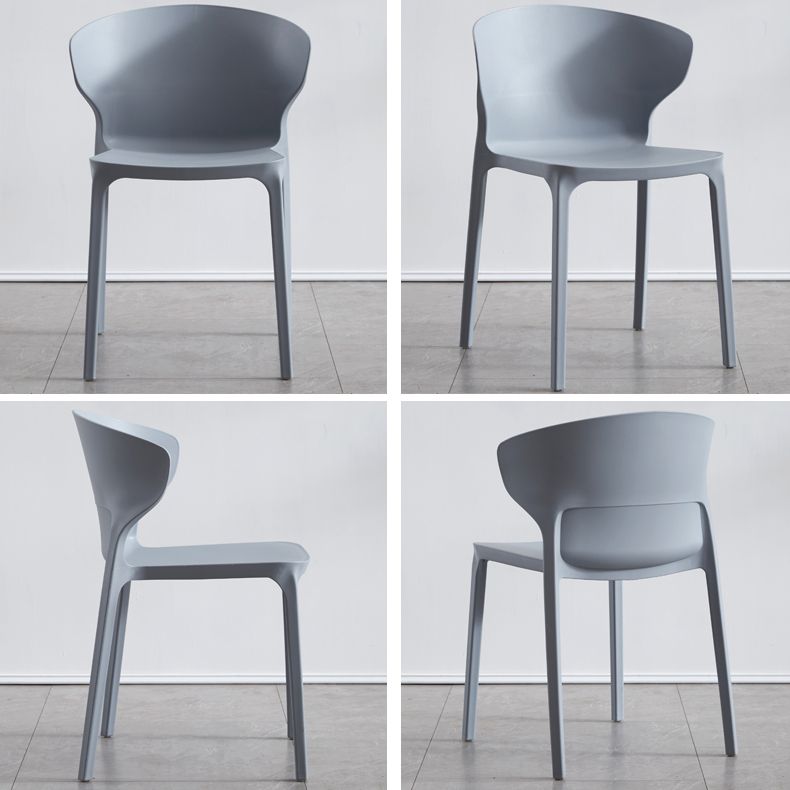 Contemporary Plastic Dining Chair 15.5'' Wide Wingback Side Chair for Home Use Clearhalo ' kitchen&dining_furn' 'Dining Chairs' 'Dining Tables & Seating' 'dining_chair' 'furn' 'furn_dining_chair' 'Furniture' 'furniture_dining_chair' 'Kitchen & Dining Furniture' 'kitchen' 1200x1200_172887b2-d077-4e85-8a62-9508b60b142f