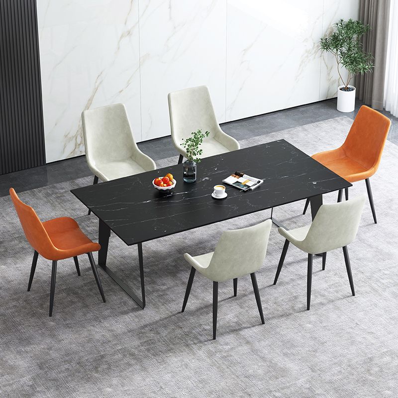 Metal Industrial Dining Side Chair Solid Back Dining Armless Single Chair Clearhalo ' kitchen&dining_furn' 'Dining Chairs' 'Dining Tables & Seating' 'dining_chair' 'furn' 'furn_dining_chair' 'Furniture' 'furniture_dining_chair' 'Kitchen & Dining Furniture' 'kitchen' 1200x1200_172961de-283e-40a7-8425-c4ef59a7b0eb