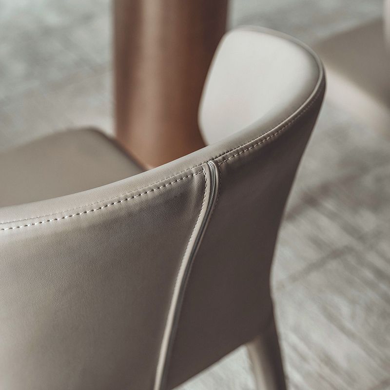 Modern Indoor-Outdoor Dining Room Chairs Dining Armless Faux Leather Chairs Clearhalo ' kitchen&dining_furn' 'Dining Chairs' 'Dining Tables & Seating' 'dining_chair' 'furn' 'furn_dining_chair' 'Furniture' 'furniture_dining_chair' 'Kitchen & Dining Furniture' 'kitchen' 1200x1200_172a74cd-7d54-4974-81e1-e2f82ba3758a