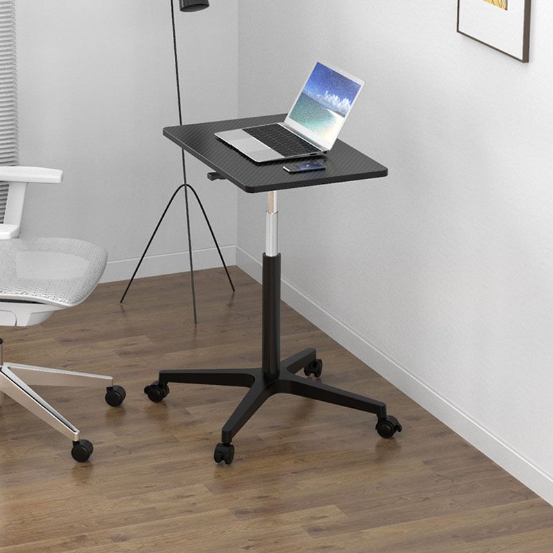 Modern Rectangular Office Desk Height Adjustable Office Desk with Caster Wheels Clearhalo 'Furniture' 'furniture_office_desk' 'Office Desks' 'Office Furniture' 'office_desk' 1200x1200_172b38e6-1758-44c1-9cad-0f30714a4a69