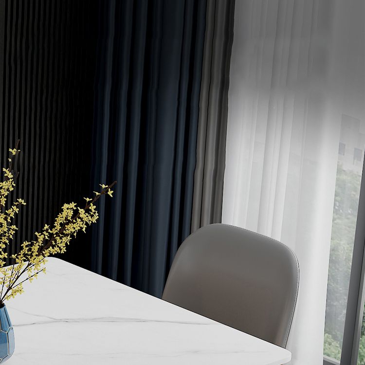 Contemporary Kitchen Rectangle Shape Dining Set Sintered Stone Standard Dining Set in White Clearhalo 'Dining Room Sets' 'Dining Tables & Seating' 'dining_room_set' 'furn' 'furn_dining_room_set' 'Furniture' 'furniture_dining_room_set' 'Kitchen & Dining Furniture' 'kitchen&dining_furn' 'kitchen' 1200x1200_172b6b58-6418-48bd-b8fc-258e081f571f