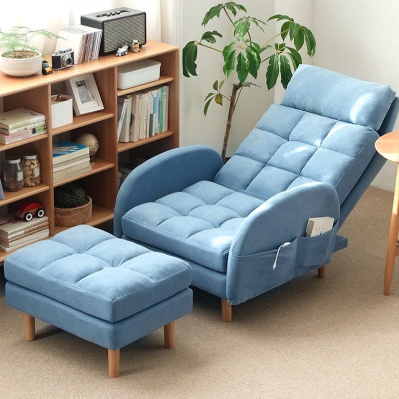 Sedia reclinabile manuale in legno Nordic da 28,7 "reclinabile con poggiapiedi e conservazione