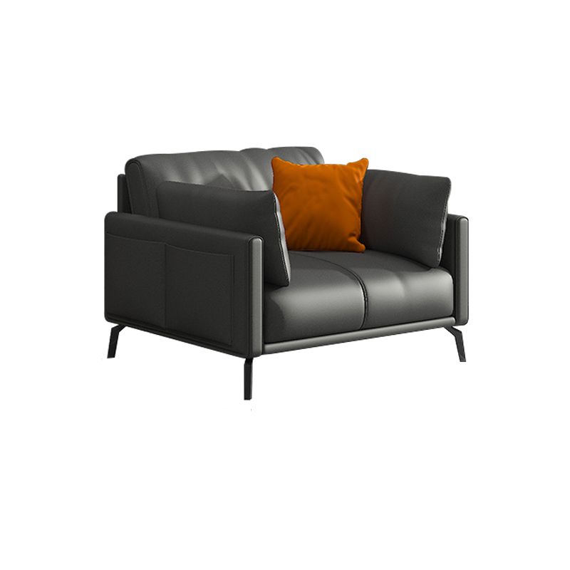 30.31" H Modern Square Arm Sofa With Tight Seat and Loose Back, Brown Clearhalo 'furn' 'furn_sofas' 'Furniture' 'furniture_sofas' 'kitchen' 'kitchen_sofas' 'Living Room Furniture' 'Sofa' 'sofas' 1200x1200_172ca3e8-e5cf-4967-933f-53bca15dc9f1
