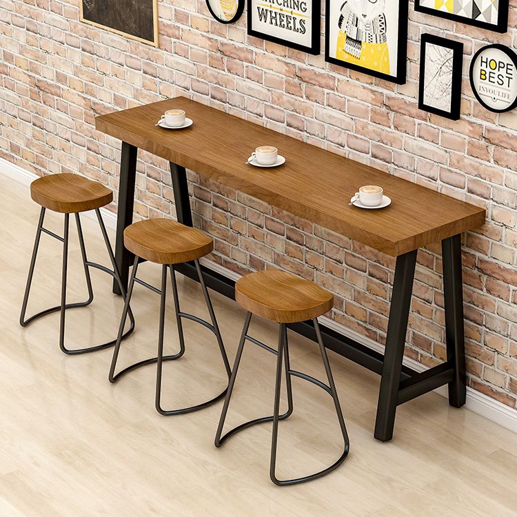Industrial Dining Table Wooden Bar Counter Table for Kitchen Clearhalo 'Bar Furniture' 'Bar Tables' 'bar_tables' 'furn' 'furn_bar_tables' 'Furniture' 'furniture_bar_tables' 'Kitchen & Dining Furniture' 1200x1200_172cb28f-7649-4b34-a7b8-2bf8b22af276
