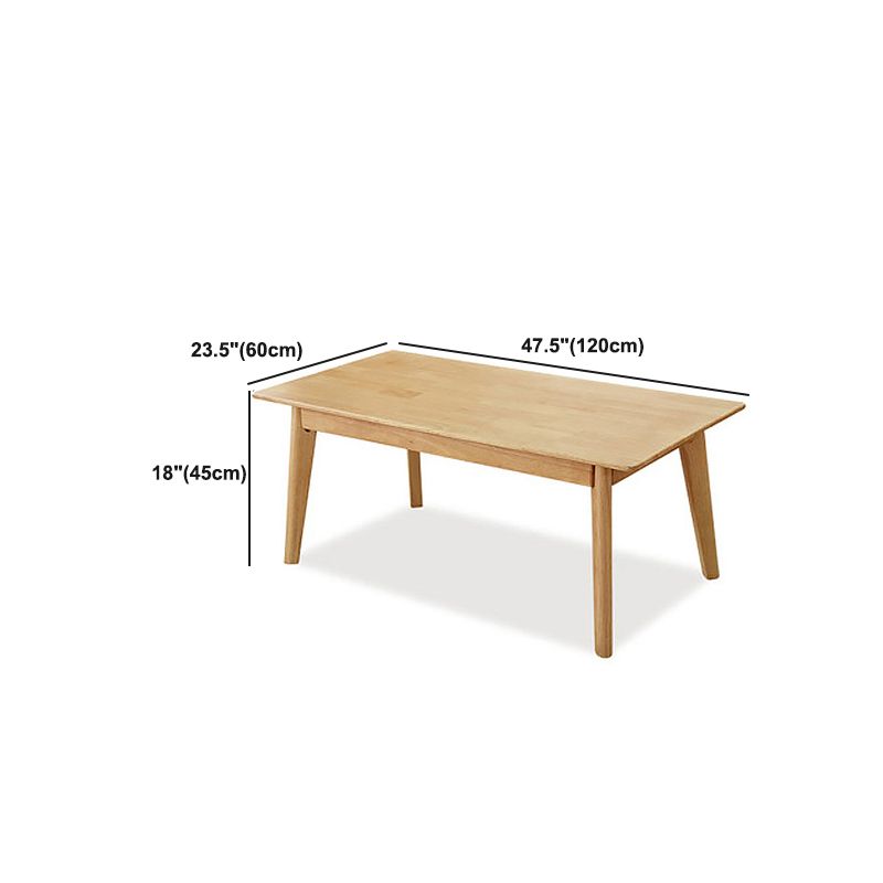 Rechthoekig/vierkante 4 poten Basis massief houten tafel Noordse stijl salontafel