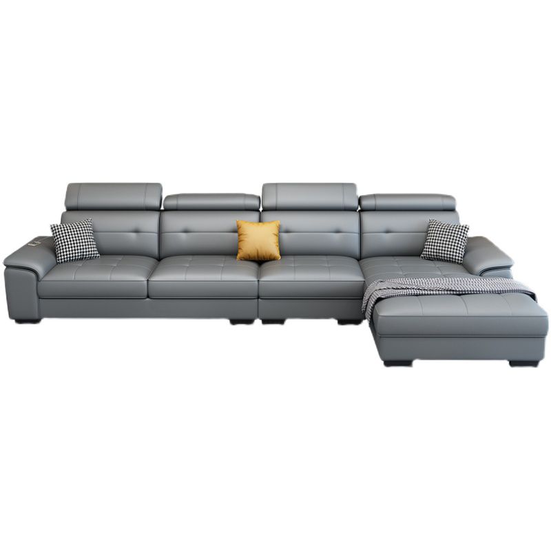 Waterproof Linen Pillow Top Arm Sofa with Adjustable Bolster Pillows and Storage Bag Clearhalo 'furn' 'furn_sectionals' 'Furniture' 'furniture_sectionals' 'kitchen' 'kitchen_sectionals' 'Living Room Furniture' 'Sectionals' 1200x1200_17315433-e853-4c11-9286-88f3e5566b2c