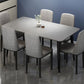 Rectangle Sintered Stone Two-Color Dining Table Simplicity 4 Legs Table for Dining Room Clearhalo ' dining_table' 'Dining Tables & Seating' 'Dining Tables' 'furn' 'furn_dining_table' 'Furniture' 'furniture_dining_table' 'Kitchen & Dining Furniture' 'kitchen&dining_furn' 'kitchen' 'kitchen_dining_table' 1200x1200_1731cabd-5177-4892-8dc9-c40ad6084b20