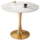Round Furniture Traditional Luxury Stone Tulip Base Dining Room Collection Clearhalo ' dining_table' 'Dining Tables & Seating' 'Dining Tables' 'furn' 'furn_dining_table' 'Furniture' 'furniture_dining_table' 'Kitchen & Dining Furniture' 'kitchen&dining_furn' 'kitchen' 'kitchen_dining_table' 1200x1200_1732daed-6ddc-4d2a-91d6-4e20acd2fe01