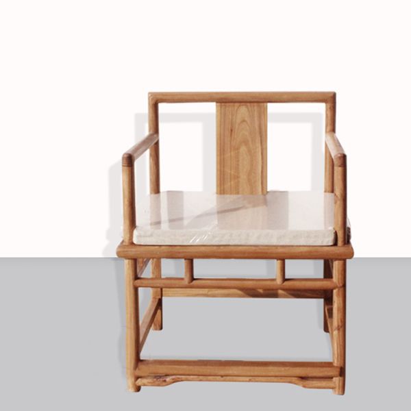 Traditional Style Brown Dining Chair Solid Wood Arm Chair for Home