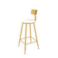 Tabouret de bar à coussin Glam avec pieds en métal doré