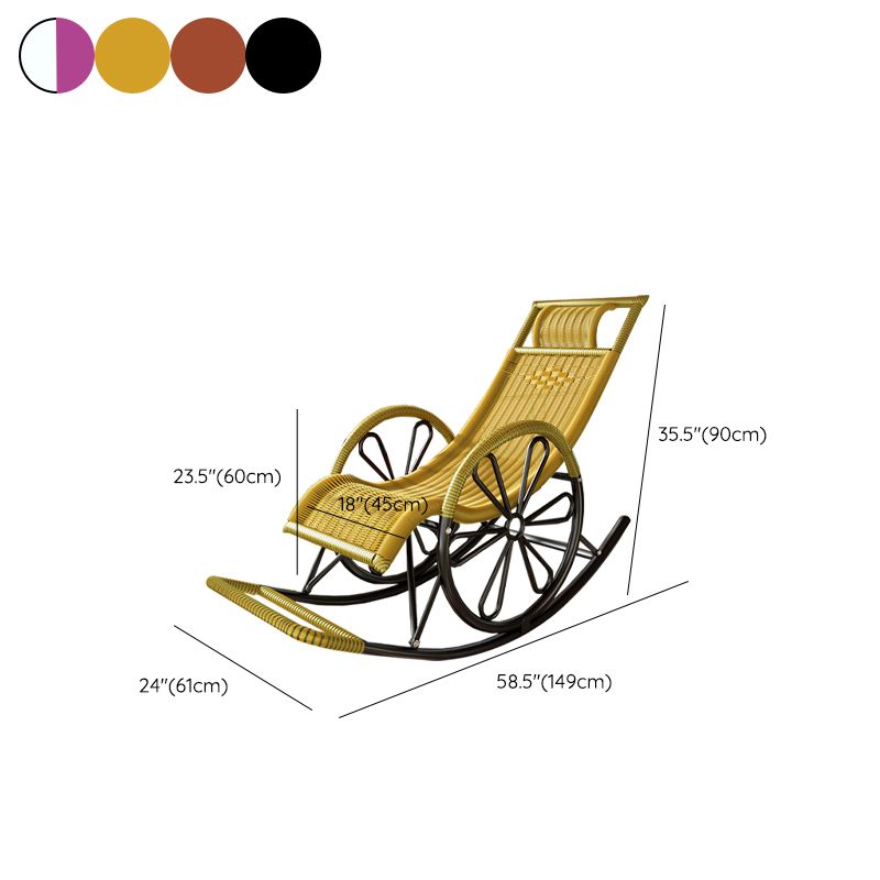 Enkele vrijetijdschaise lounge sofa stoel ijzerbasis schommelstoel voor woonkamer