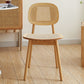 Rubber Wood Armless Dining Chairs Scandinavian Open Back Dining Side Chair