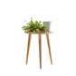 Dia 15.75" Wood Round End Table Natural Nordic 3 Legs Side Table