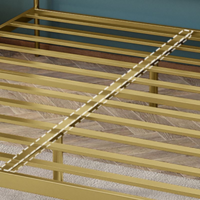 Testiera glam testino standard con gambe in metallo e telaio di ferro, materasso non incluso