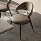 Glam Style Armless Dining Chairs Faux Leather Open Back Side Chair