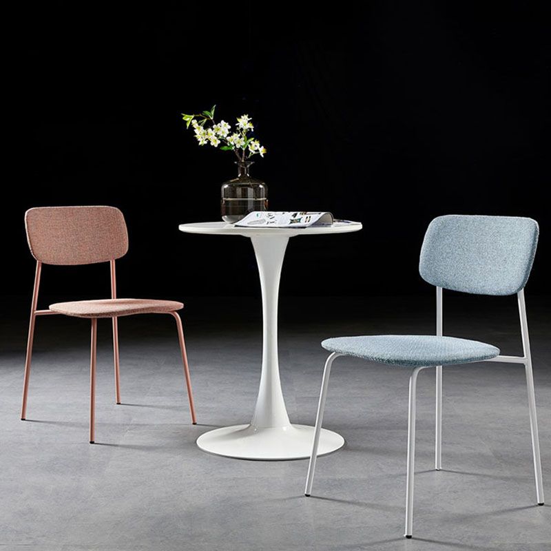 Contemporary Style Kitchen Metal Dining Chairs Dining Armless Side Chair Clearhalo ' kitchen&dining_furn' 'Dining Chairs' 'Dining Tables & Seating' 'dining_chair' 'furn' 'furn_dining_chair' 'Furniture' 'furniture_dining_chair' 'Kitchen & Dining Furniture' 'kitchen' 1200x1200_17395529-e743-4975-a76c-7e701b302ba8