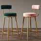 Nordic Glam Style Bar Stool Round Counter Bar Stool with Metal Legs Clearhalo 'Bar Furniture' 'Bar Stools' 'bar_stools' 'furn' 'furn_bar_stools' 'Furniture' 'furniture_bar_stools' 'Kitchen & Dining Furniture' 1200x1200_17398717-a75f-4ec6-bd5a-3eda452664a6