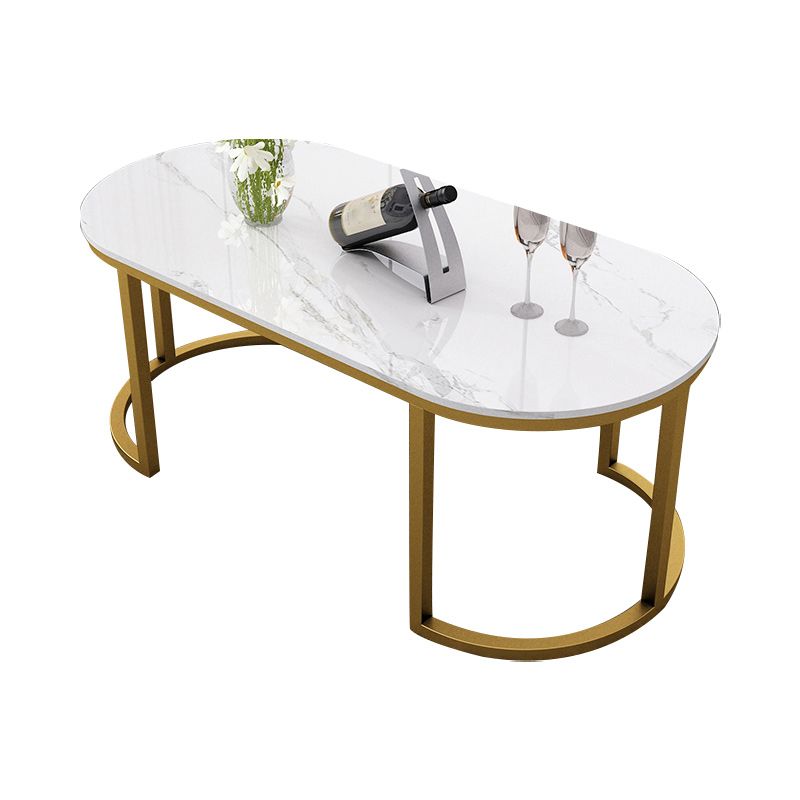 Table de cocktail ovale Glam Stone Table de cocktail basse simple standard