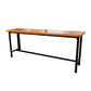 Indoor Natural Bistro Bar Table Rectangle Industrial Wood and Metal Bar Table