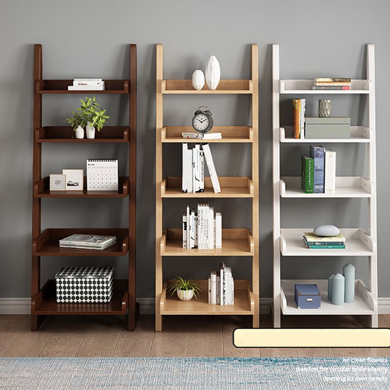 Open Back Ladder Bookshelf Wooden Bookcase with Shelves for Study Room Clearhalo 'Bookcases' 'furn' 'furn_bookcases' 'Furniture' 'Office Furniture' 1200x1200_173c0d11-25e5-4e9a-8593-1d3fbaf57a1c
