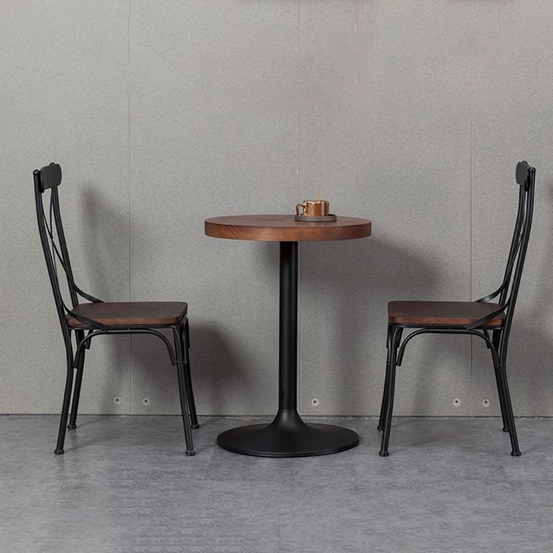 Industrial Coffee Shop Metal Side Chair Black Cross Back Folding Chair Clearhalo ' kitchen&dining_furn' 'Dining Chairs' 'Dining Tables & Seating' 'dining_chair' 'furn' 'furn_dining_chair' 'Furniture' 'furniture_dining_chair' 'Kitchen & Dining Furniture' 'kitchen' 1200x1200_1741aedb-ad55-438d-a4f7-0aeeff35757d