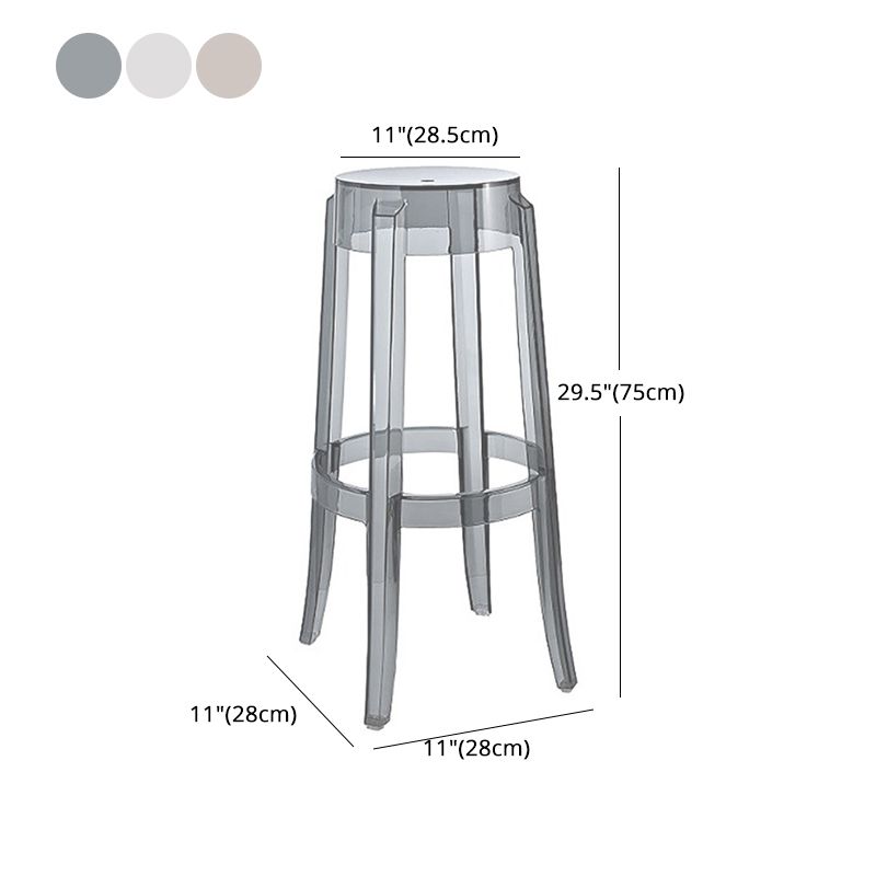 Nordic Style 30-inch Barstool Transparent Plastic Bar Stool for Dinning Room Clearhalo 'Bar Furniture' 'Bar Stools' 'bar_stools' 'furniture_bar_stools' 'Kitchen & Dining Furniture' 'kitchen&dining_furn' 'kitchen' 'kitchen_furn' Furniture' 1200x1200_1742fd9d-163b-4e16-ab25-3233e9cfe8ff