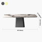 Metal Traditional Luxury Rectangle Table Sintered Stone Indoor Table with Pedestal Base Clearhalo ' dining_table' 'Dining Tables & Seating' 'Dining Tables' 'furn' 'furn_dining_table' 'Furniture' 'furniture_dining_table' 'Kitchen & Dining Furniture' 'kitchen&dining_furn' 'kitchen' 'kitchen_dining_table' 1200x1200_1742ffdb-1688-4a30-8b52-ae70d0b00d94