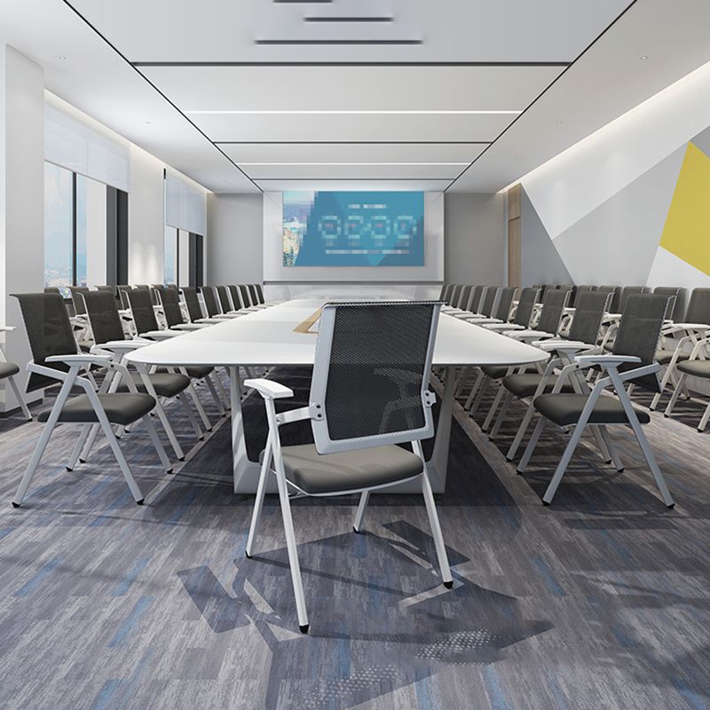 Mid Back Conference Chair with Fixed Arms Modern Office Chair with Metal Frame Clearhalo 'furn' 'furn_office_chair' 'Furniture' 'furniture_office_chair' 'Office Chairs' 'Office Furniture' 'office_chair' 1200x1200_1743b379-69ec-4fd3-bd6a-e2c5df6c839a