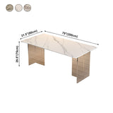 Sintered Stone Dining Table Modern Rectangle Dining Table with Acrylic Base for Home Clearhalo ' dining_table' 'Dining Tables & Seating' 'Dining Tables' 'furn' 'furn_dining_table' 'Furniture' 'furniture_dining_table' 'Kitchen & Dining Furniture' 'kitchen&dining_furn' 'kitchen' 'kitchen_dining_table' 1200x1200_1745b798-38ef-4e7b-9e12-59be298b3d0d