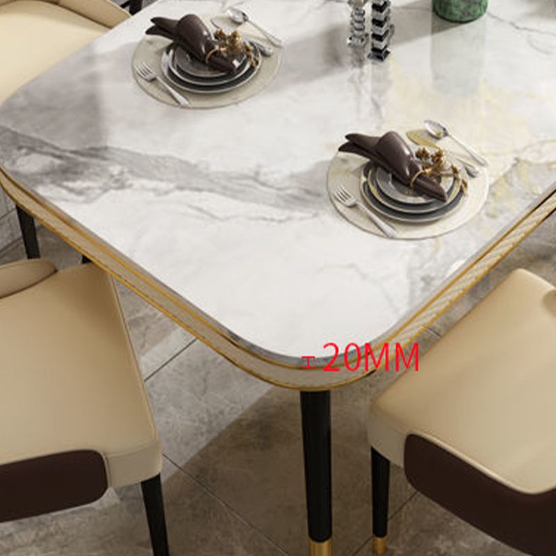 Rectangle Dining Table Traditional Luxury Dining Table with 4 Legs Clearhalo 'Dining Tables & Seating' 'Dining Tables' 'dining_table' 'furn' 'furn_dining_table' 'Furniture' 'furniture_dining_table' 'Kitchen & Dining Furniture' 'kitchen' 'kitchen_dining_table' 1200x1200_1746c88b-e63c-4d27-bc58-d603967ade0f