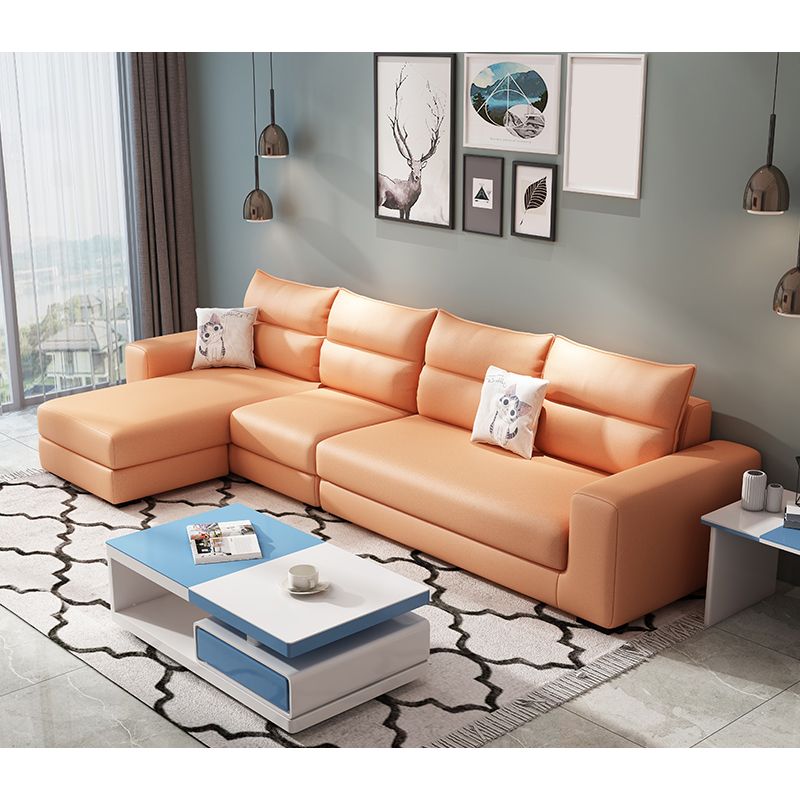 106.3"L x 57.09"W x 27.6"H 4-Seat Cushion Back Sectionals with Slipcover Clearhalo 'furn' 'furn_sectionals' 'Furniture' 'furniture_sectionals' 'kitchen' 'kitchen_sectionals' 'Living Room Furniture' 'Sectionals' 1200x1200_1746f600-eda3-41a8-b0ee-e21cbf1793f9