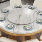 Simplicity Home Sintered Stone Dining Table Round Shape Table with Solid Wood Base Clearhalo ' dining_table' 'Dining Tables & Seating' 'Dining Tables' 'furn' 'furn_dining_table' 'Furniture' 'furniture_dining_table' 'Kitchen & Dining Furniture' 'kitchen&dining_furn' 'kitchen' 'kitchen_dining_table' 1200x1200_17473948-df37-4987-8536-180a8c93a39a