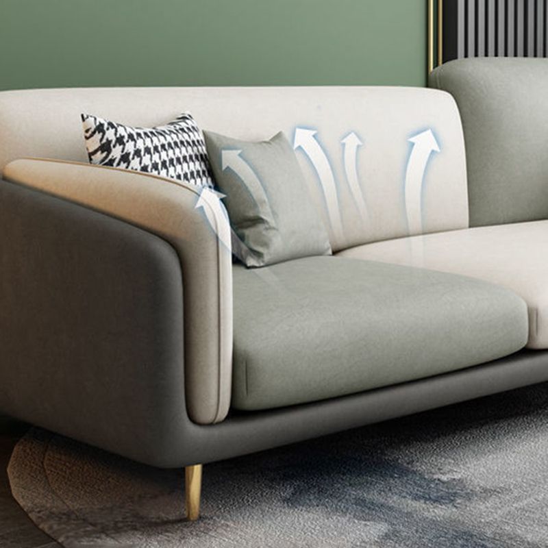 34,64 "H canapé à bras rond avec 3 oreillers canapé de couleur de couleur moderne