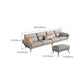 Mid Century Sofa and Chaise in Gray Flared Arm Sewn Pillow Back Sofa Clearhalo 'furn' 'furn_sectionals' 'Furniture' 'Living Room Furniture' 'Sectionals' 1200x1200_174a19d9-78c1-4e90-b0d8-630f65ba5baa