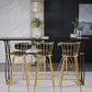Glam Style Bar Table Artificial Marble 42-inch Height Top Bistro Table Clearhalo 'Bar Furniture' 'Bar Tables' 'bar_tables' 'furn' 'furn_bar_tables' 'Furniture' 'furniture_bar_tables' 'Kitchen & Dining Furniture' 1200x1200_174a52a6-e3fd-4f7c-ac47-cf050549c5d5