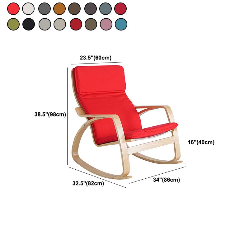 Fabric Rocking Chair Plain Wood Frame Removable Cushions Contemporary Rocking Chair Clearhalo 'Chairs & Seating' 'furn' 'furn_rocking_chairs' 'Furniture' 'Living Room Furniture' 'Rocking Chairs' 'rocking_chairs' 1200x1200_174ce048-38fc-4471-b808-ebf418e45af3