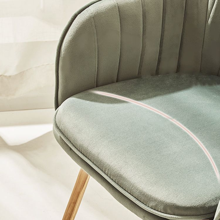 Scandinavian Style Dining Chair Metal Home Cushioned Solid Back Chair with Arm Clearhalo ' kitchen&dining_furn' 'Dining Chairs' 'Dining Tables & Seating' 'dining_chair' 'furn' 'furn_dining_chair' 'Furniture' 'furniture_dining_chair' 'Kitchen & Dining Furniture' 'kitchen' 1200x1200_174ecc2b-5973-4247-b96b-1eb0d905e3f6