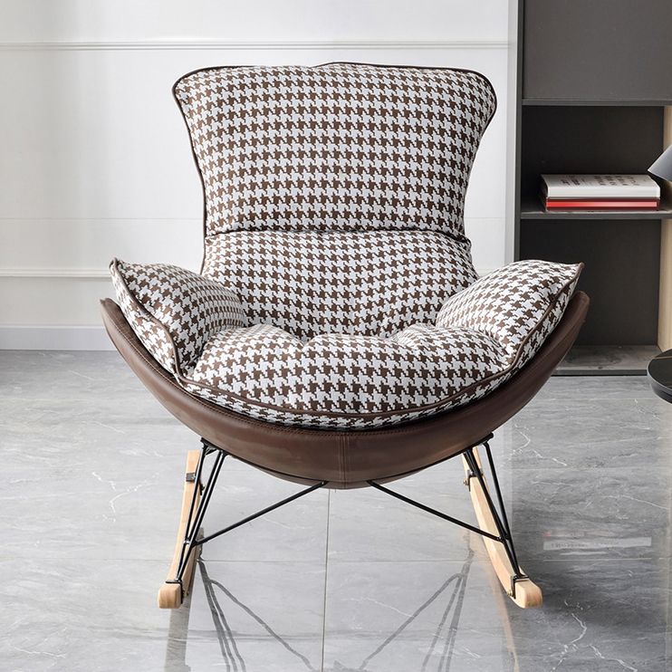 Plante à bascule de style contemporain chaise à bascule intérieure avec ottoman