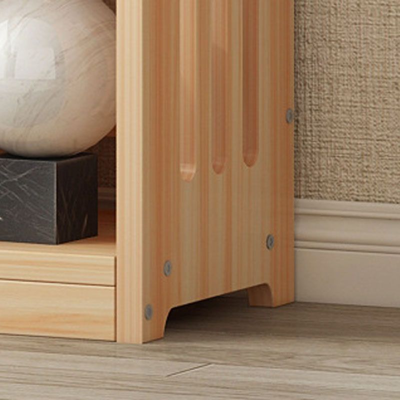 モダンフロアブラウンブックシェルフウッドエンドオープンシェルフ本棚家のための本棚